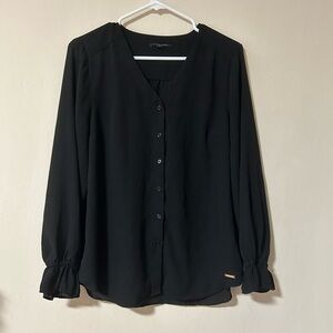 Black Button-Down Shirt